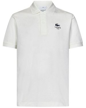Lacoste Classic Fit Signature Print L.12.12 Polo Shirt - White