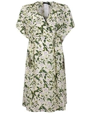 Weekend by Maxmara Floral Patterned V-Neck Dress - Multicolor
