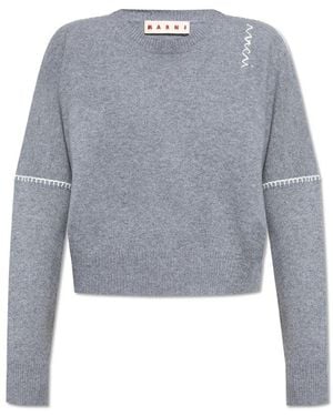 Marni Symbol Crewneck Jumper - Grey