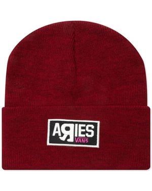Vans X Aries Logo Patch Beanie - Red