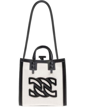 Casadei Logo-Patch Top Handle Bag - Black