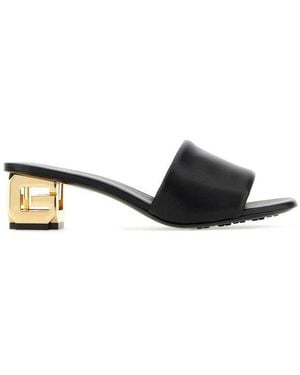 Givenchy G Cube Leather Mules - Black