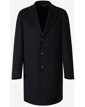 Canali Wool Knit Overcoat - Blue