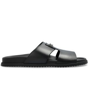 Dolce & Gabbana Logo Plaque Sandals - Black