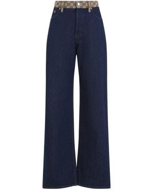 デニム・ジーパン GUCCI BALLOON DENIM PANT WITH PETITE FIT Gucci Balloon Denim Pant With Petite Fit in Blue | Lyst