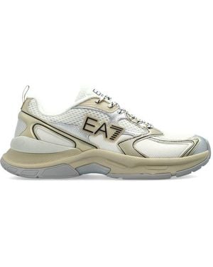 EA7 Mesh Lace-Up Trainers - White