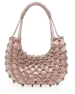 Rosantica Beaded Net Tote Bag - Pink