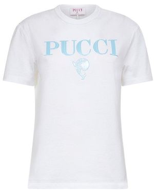 Emilio Pucci Cotton Jersey Logo T-Shirt - White