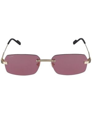 Cartier Rectangular Frame Sunglasses - Pink
