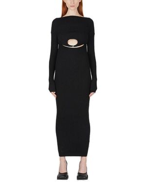 【関税込み】WYNN HAMLYN ブラック Luca ミディアムドレス Wynn Hamlyn Black Luca Midi Dress | ModeSens
