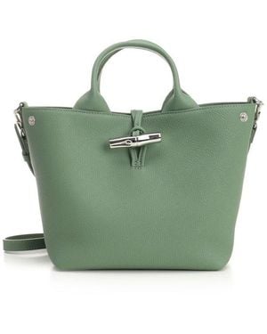 Longchamp Le Roseau S Top Handle Bag - Green