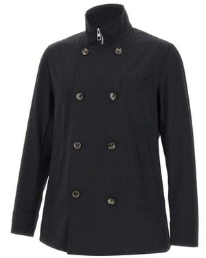 Montecore Double-Breasted Coat - Blue