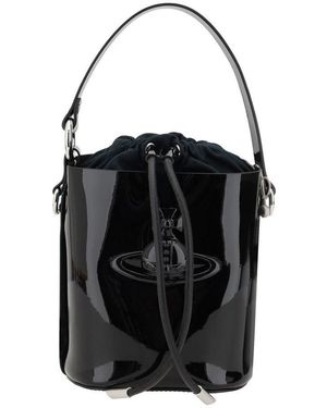 ☆【Vivienne Westwood】☆WESTWOODCHRISSY MEDIUM BUCKET BAG☆ Vivienne Westwood Re-Vegan Grain Chrissy Medium Bucket Bag