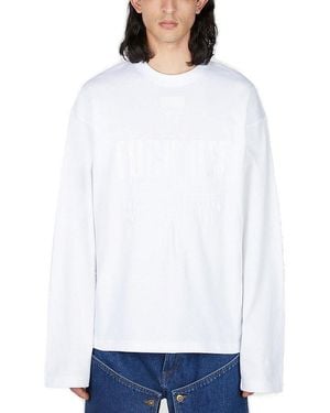 VTMNTS Fuck-Off Embroidered Long Sleeved T-Shirt - White