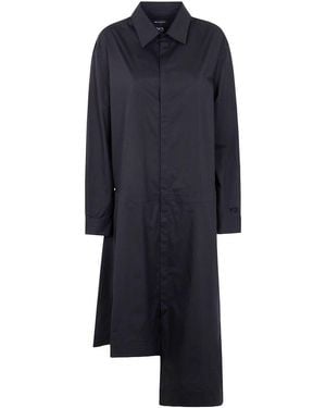 Y-3 Asymmetric Shirt Dress - Blue