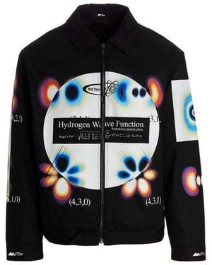 Msftsrep Hydrogen Wave Pattern Jacket - Black