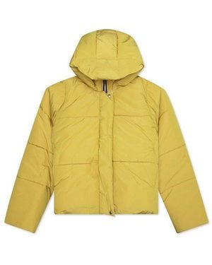 Rhude Logo Patch Puffer Jacket - Yellow