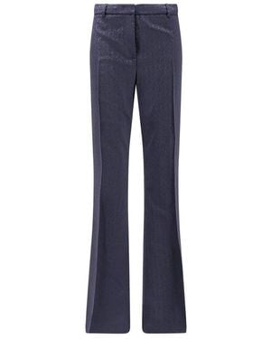 Etro Pleated Flared Pants - Blue