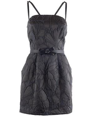 Elisabetta Franchi Sleeveless Belted Midi Dress - Black