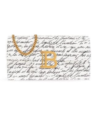 Balmain Wallet On Chain B-Buzz - White