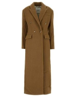 Nanushka Wool Blend Ferris Coat - Green