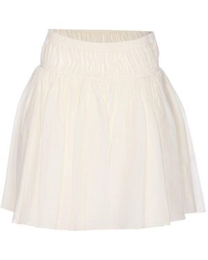 Alaïa Linen And Cotton Skirt - Natural