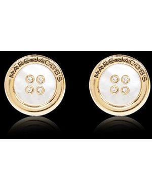 Marc Jacobs The Button Stud Earrings - Black