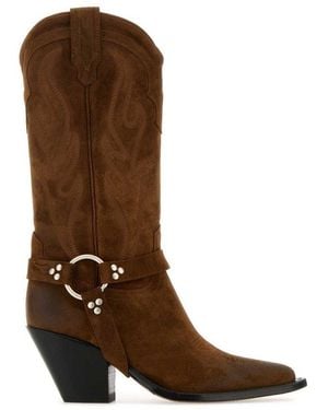 Sonora Boots Western Embellished Cowboy Boots - Brown