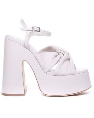 Vic Matié Sash Twist Detailed Sandals - White