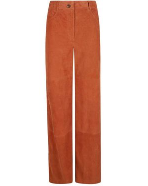 パンツ A FERRETTI Cappuccino stretch cotton wide-leg pant Frame Pleated Stretch-Cotton Wide-Leg Pants | Saks Fifth Avenue