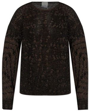 Roa Vortex Crewneck Knitted Sweater - Black