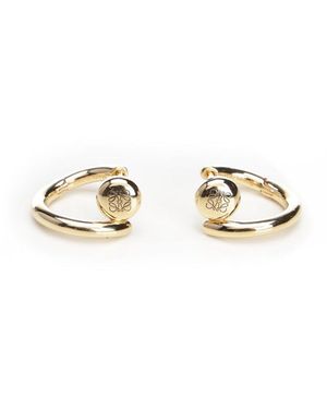 ☆大人気☆ LOEWE ANAGRAM PEBBLE EARRINGS Anagram Pebble earrings in sterling silver and crystals Gold