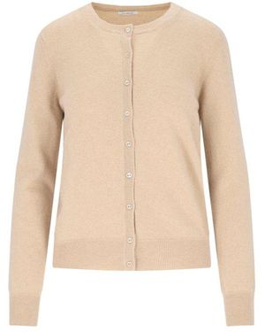 Malo Button-Up Knit Cardigan - Natural