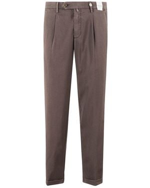 Myths Pleated Casual Pants - Brown