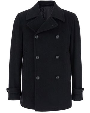 Tagliatore Double-Breasted Tailored Coat - Blue