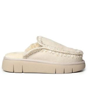 Mou Bounce Slip On Clogs - Natural