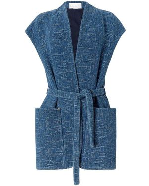 Genny Belted Jacket - Blue