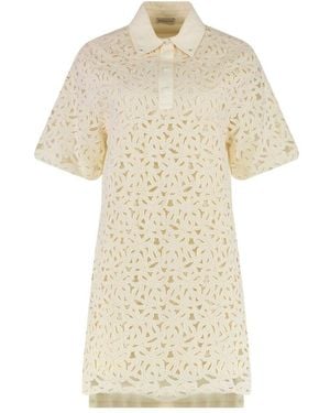 Moncler Cotton Mini Dress - Natural