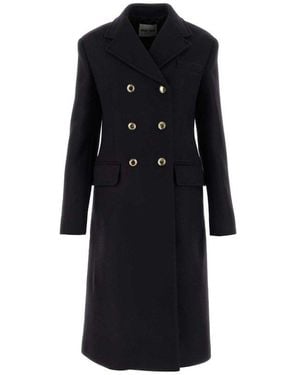 Miu Miu Midnight Blue Wool Coat - Black