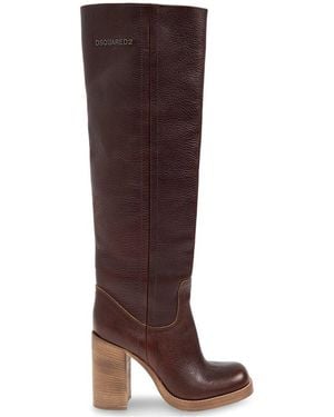 DSquared² Knee-Length Heeled Boots - Brown
