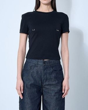 Mugler Nipple Tee - Blue