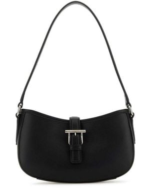 McQueen T-Bar Mini Shoulder Bag - Black