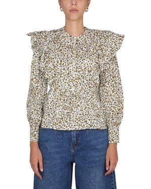 Baum und Pferdgarten Maeron Ruffle Top - Blue