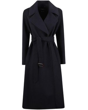 【関税込み】WEEKEND MAX MARA GALOSCE' COAT Long double-faced wool coat, dark grey | Weekend Max Mara