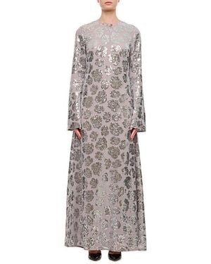 ROTATE BIRGER CHRISTENSEN Sequin Chiffon Maxi Dress - Grey
