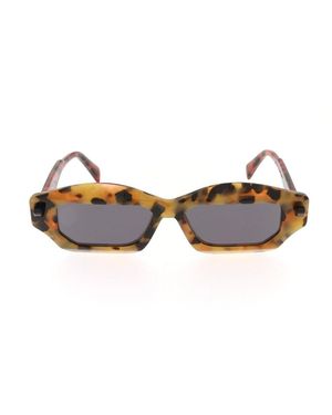 Kuboraum Q6 Rectangular Frame Sunglasses - Black