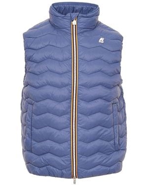 K-Way Valen Quilted Warm Zipped Gilet - Blue