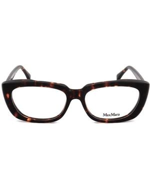 Max Mara Rectangular Frame Glasses - Black