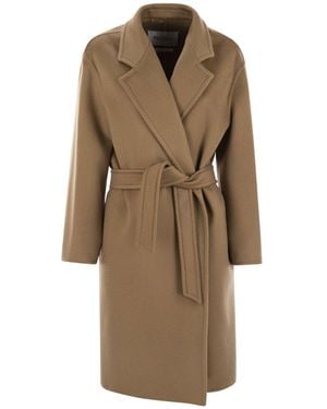 Max Mara Melinda Belted Long-Sleeved Coat - Natural