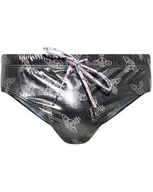 Vivienne Westwood Drawstring Swim Briefs - Black